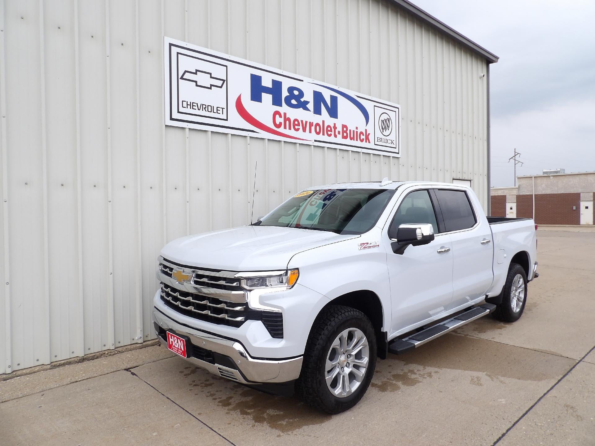 2026 Chevrolet Silverado 1500 LTZ in Polar White Tricoat — front three-quarter view